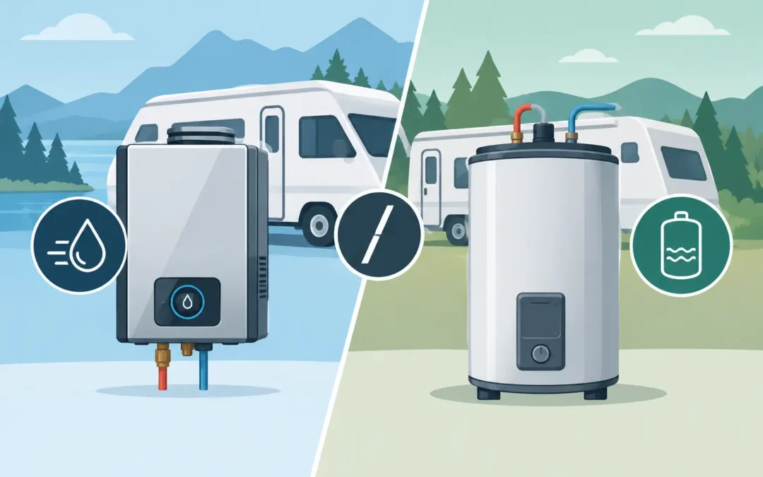 RV Tankless Versus Storage Heaters Compared